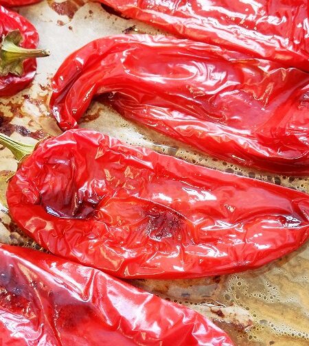 fırında közlenmiş kabya biber